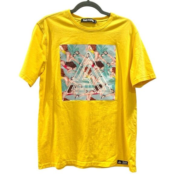 Black Pyramid x Palace Yellow Screen T-Shirt Size L - Picture 1 of 5